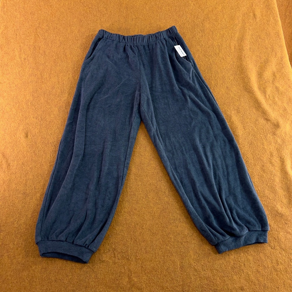Old Navy Womens Size Small Navy Blue Terry Cloth Jogger Pants NWT